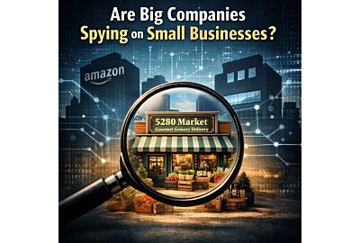 Are big companies spying on small businesses? 5280Market gourmet grocery delivery under a magnifying glass