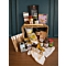 Luxury bespoke gift basket with gourmet foods, artisan cheese, chocolate and elegant serving pieces