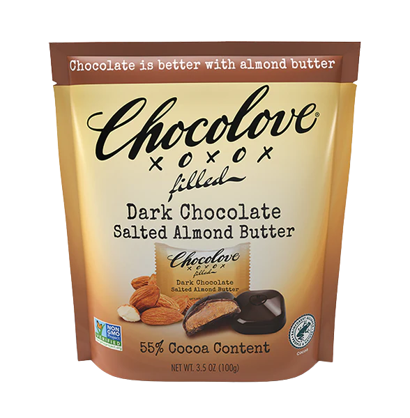 Chocolove Dark Chocolate salted almond butter 3.5 Oz LOCAL