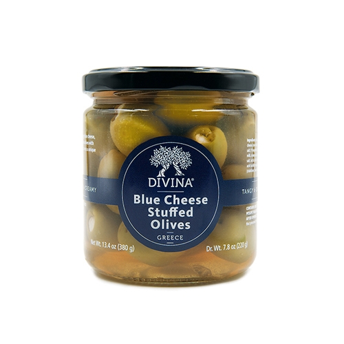 Divina Mt Athos Green Stuffed olives with Blue Cheese 6.7 Oz