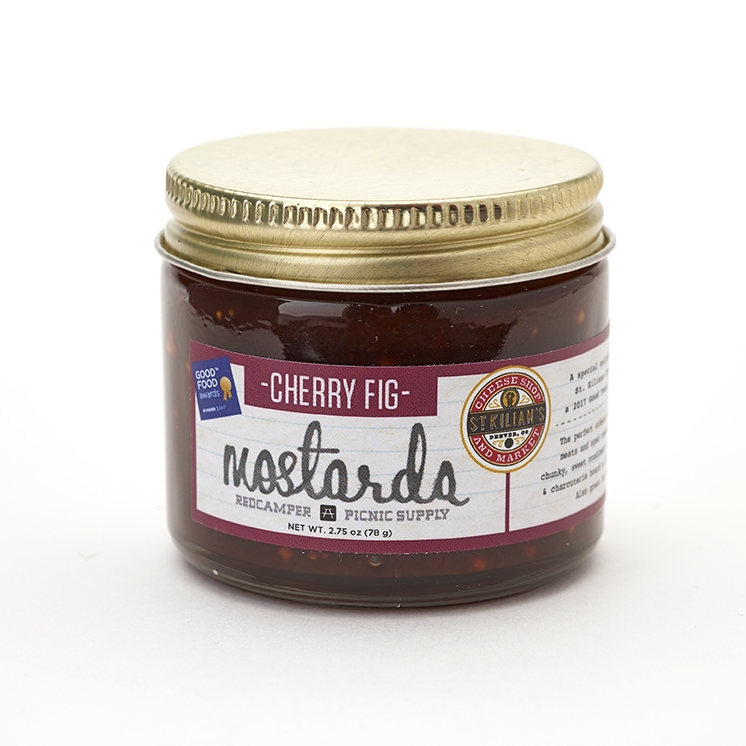 Red Camper Cherry Fig Mostarda – Artisan Plant-Based Fruit Preserve 2.75 Oz