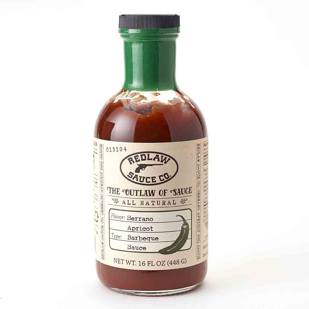 Redlaw Serrano Apricot Barbecue Sauce 16 Oz