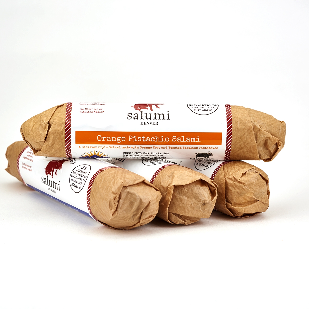 Il Porcellino Orange and Pistachio Salami 5.5 Oz