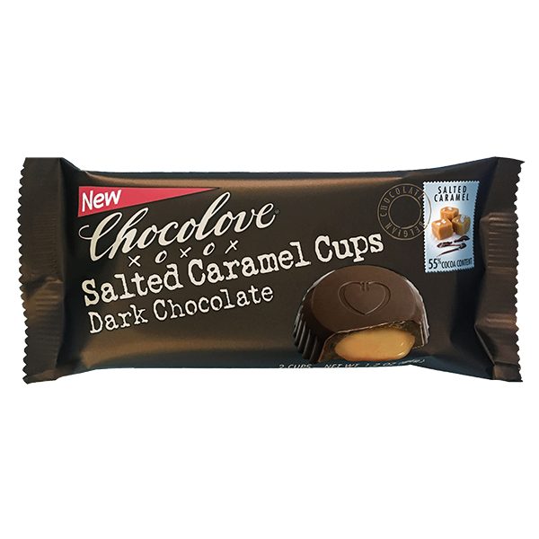 Chocolove Salted Caramel cups in Dark Chocolate LOCAL