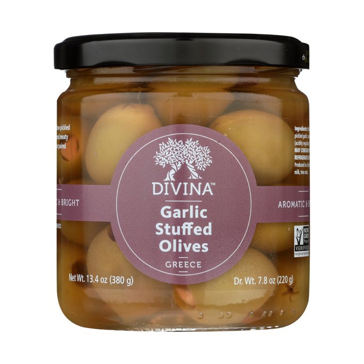Green Stuffed olives with Garlic 6.7 Oz