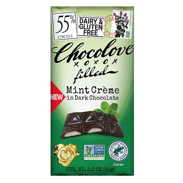 Chocolove Mint Crème in Dark Chocolate 10/3.2oz 3.2 Oz LOCAL