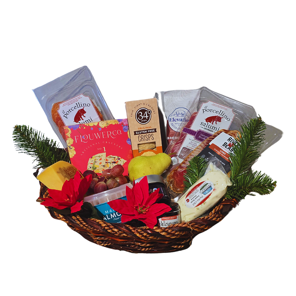Holiday Charcuterie basket, Ideal for office or bereavement gifts