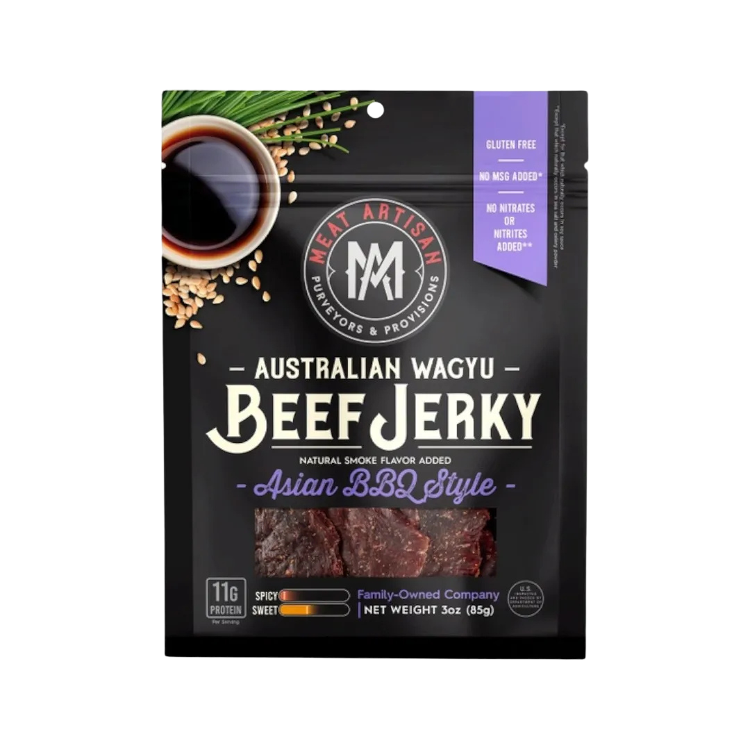 Asian Barbeque Australian Wagyu Beef Jerky | Gourmet Jerky 3 oz Gluten Free