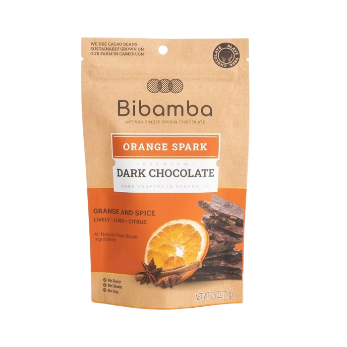 Bibamba Orange Spark - Premium Dark Chocolate with Orange and Spice