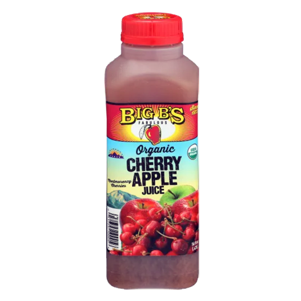 Big B's Organic Cherry Apple Juice 16 Oz