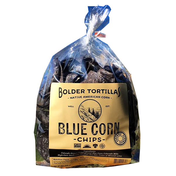 Bolder Blue Corn Tortilla Chips 8 Oz LOCAL !