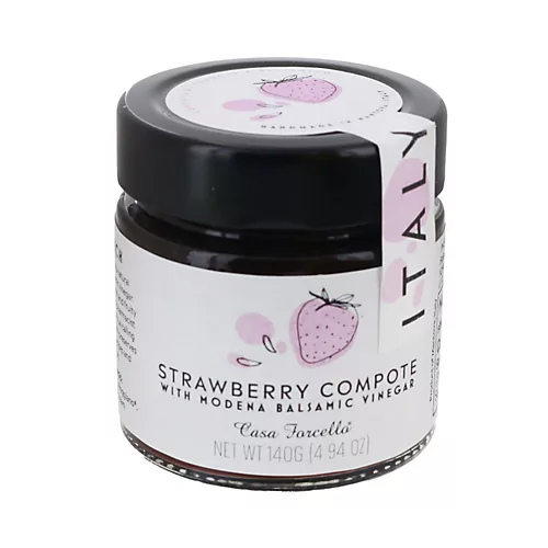 Casa Forcello Strawberry Balsamic Compote | Gourmet Fruit Spread 4.94 OZ