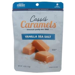 Cassis Vanilla Sea Salt Caramels