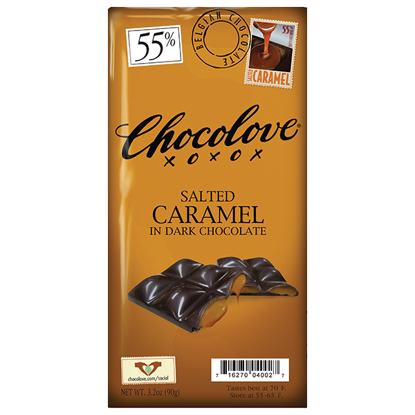 Chocolove Salted Caramel in Dark Chocolate 2.3 Oz LOCAL