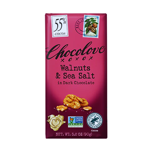 Chocolove - Large Bars - Walnut & Sea Salt in Dark Chocolate 3.2oz