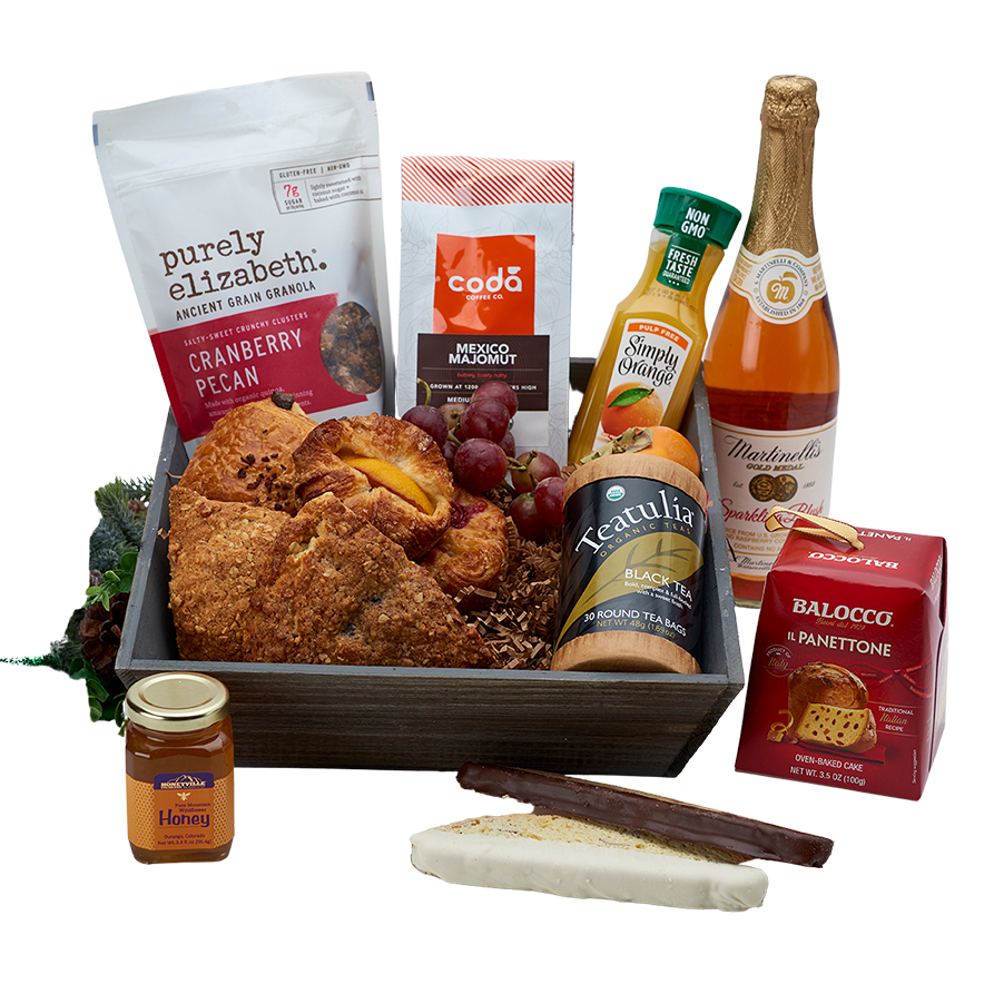 The Colorado Christmas ( Holiday Decorated) Breakfast basket