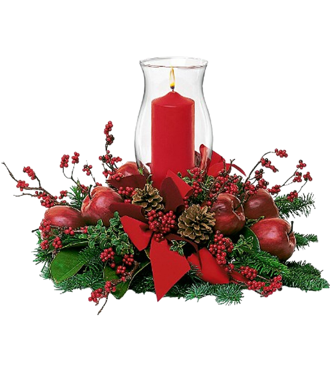 Christmas Hurricane Centerpiece