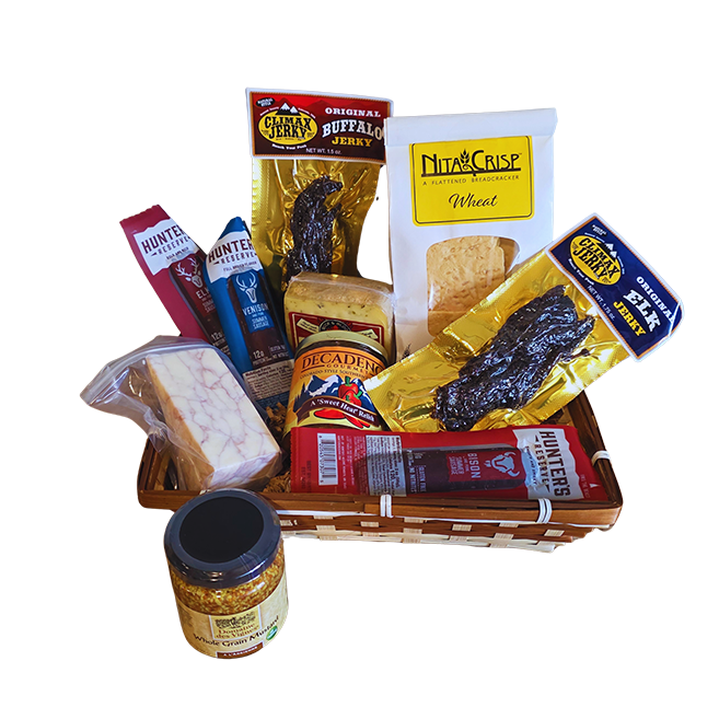 Large Colorado Wild Game & Charcuterie Gift Crate – Elk, Bison, Venison & Artisan Meats and cheese