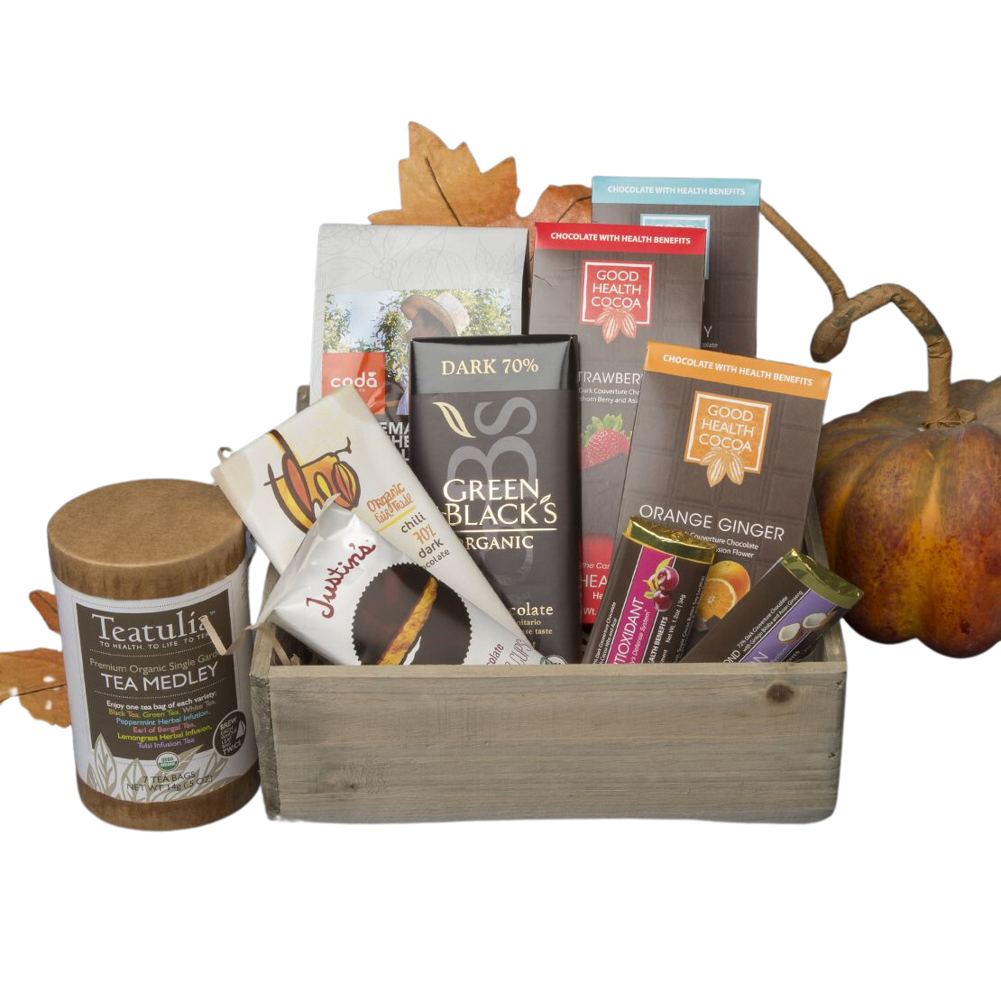 Local Colorado non GMO , Organic chocolate , coffee and tea basket