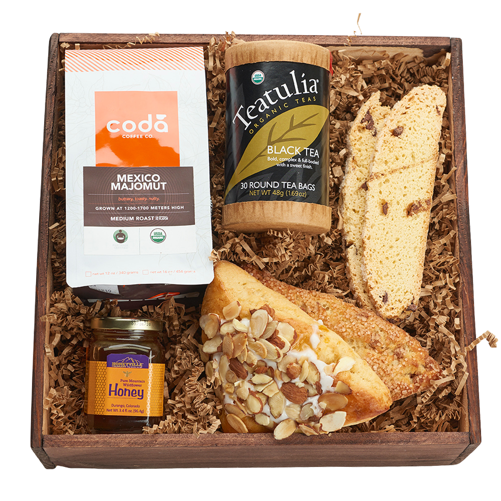 Colorado Organic Coffee, Tea, Honey, Biscotti and Scones