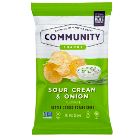 Community Chips Community Chips – Sour Cream & Onion 2 OZ or 5 OZ ( BULK OR INDIVIDUAL )