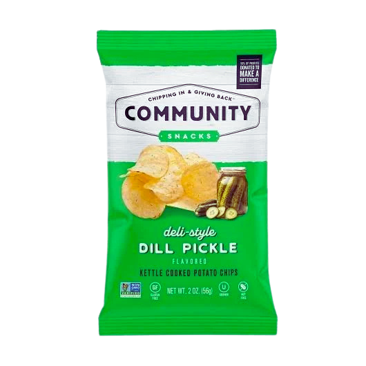 Community Chips – Dill Pickle 2 OZ or 5 OZ ( BULK OR INDIVIDUAL )