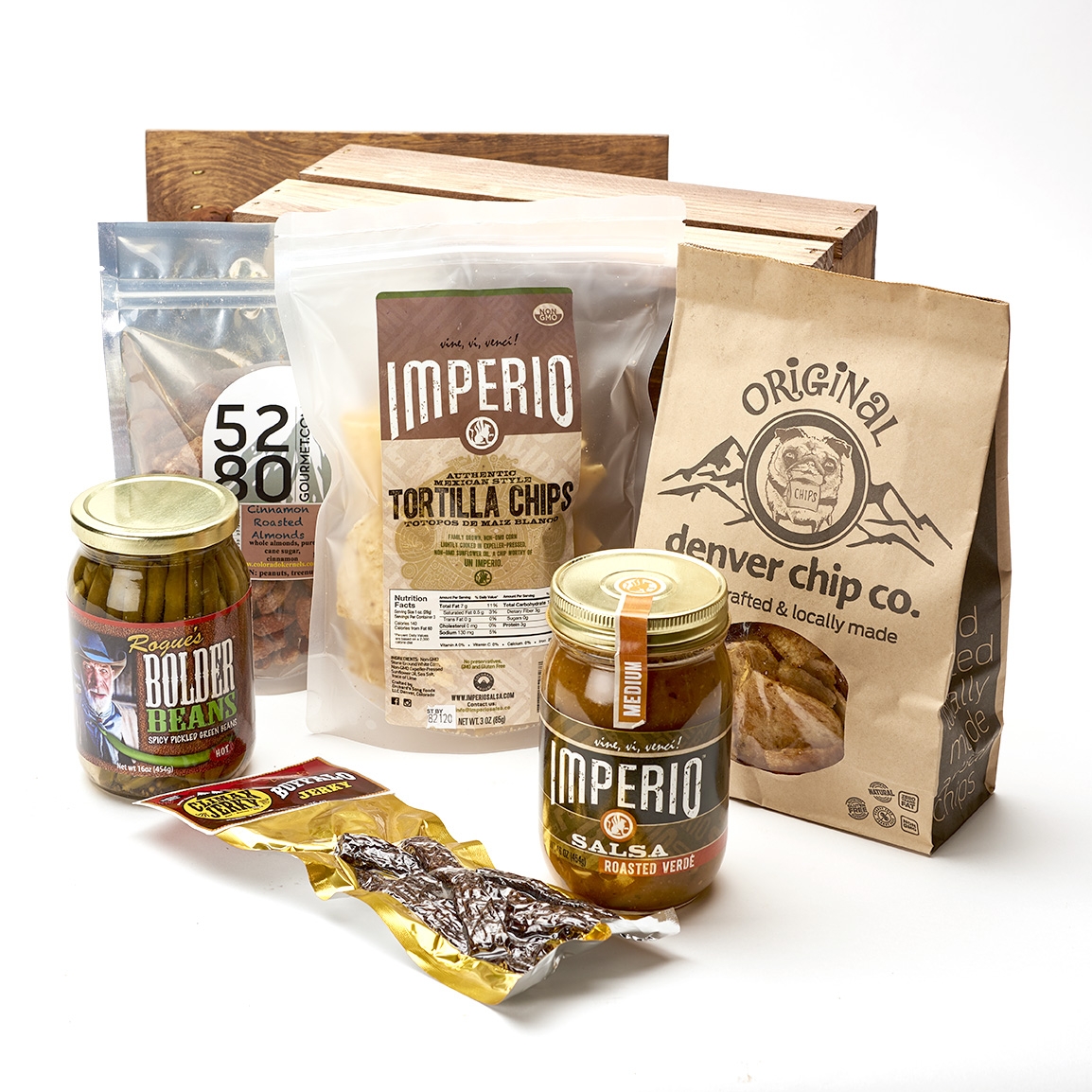 Recycled Wood Colorado Sunday afternoon Snack Crate