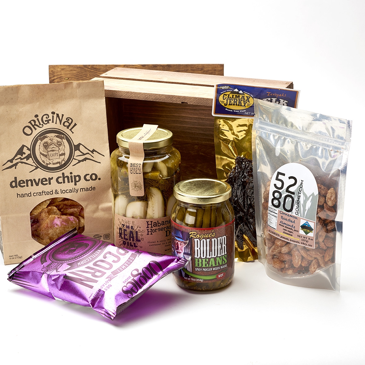 Recycled Wood Colorado 5280 Snack Crate