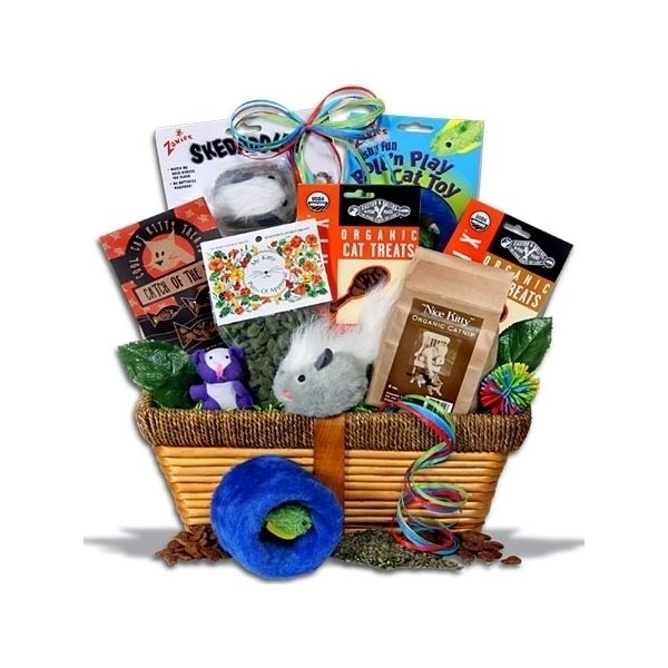 Cat top gift basket