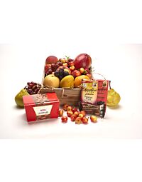 Fresh fine Summer Fruit and local Colorado Chocolate basket, organic is available