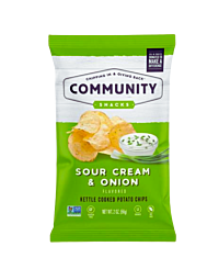 Community Chips Sour Cream and Onion kettle-style potato chips