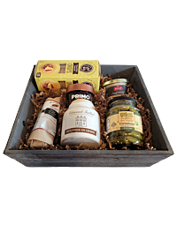 Foie Gras Snack Basket with truffle Salami.