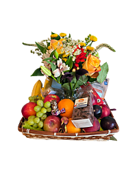 Colorado Artisan Chocolate, Fruit & Flower Basket