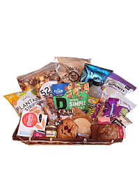 Extra Large Gluten-Free Snack and Graze Basket with Cookies Brownies Popcorn Chips Bobo's Bars and Gourmet Snacks