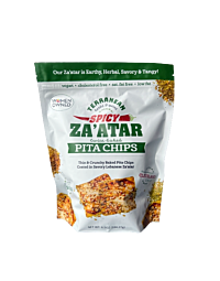Spicy Za'atar Twice-Baked Pita Chips | Vegan & Crunchy