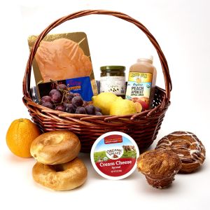 Smoked Salmon Gift basket with Breakfast pastries