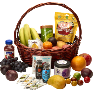 Wellness Gift basket with Fresh Fruit and Tea