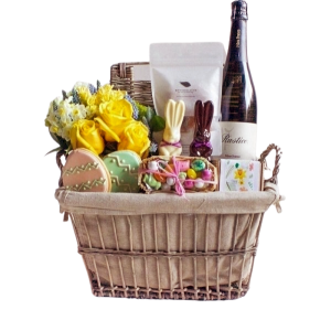 Easter Brunch Gift Basket with flowers Denver Delivery
