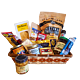 Colorado gift basket with elk bison venison sausage green chili salami jerky cheese salsa chips and gourmet foods