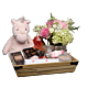large Newborn Baby girl gift crate 