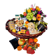 Denver High Tea, Scones, honey Butter, Colorado Honey, Palisades Peach Jam Basket with fresh flowers.