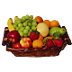 Organic seasonal fruit basket. 