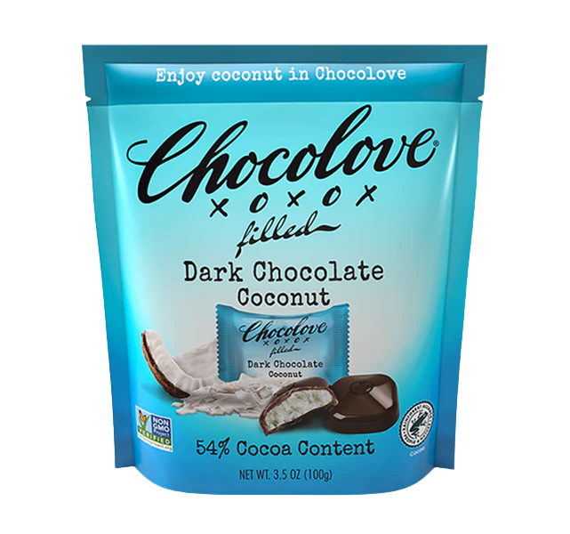 Chocolove Dark Chocolate Coconut Bites 3.5 Oz