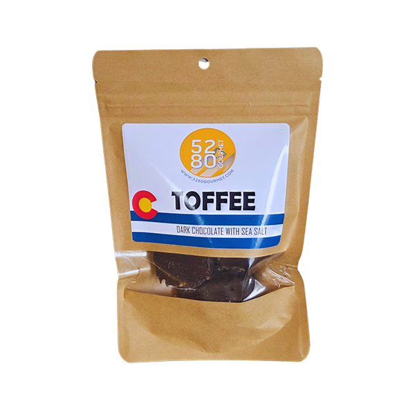 Dark Chocolate Covered Toffee with Sea Salt– 4 oz Gourmet Bag