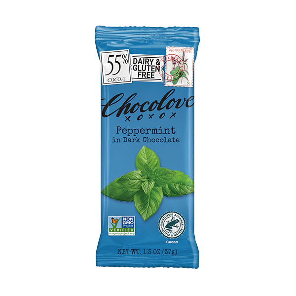 Chocolove Peppermint Dark Chocolate Mini Bars 3oz - Refreshing Mint & Rich