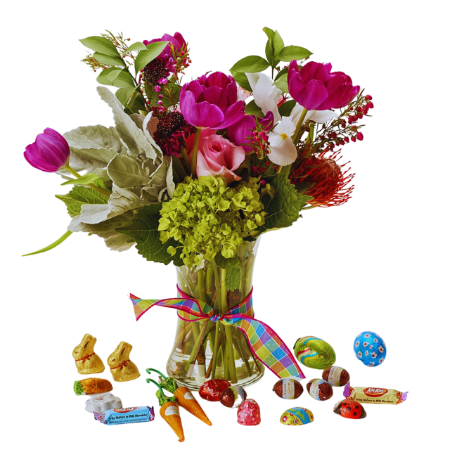 Large Easter Market arrangement Designer Choice With Chocolate
