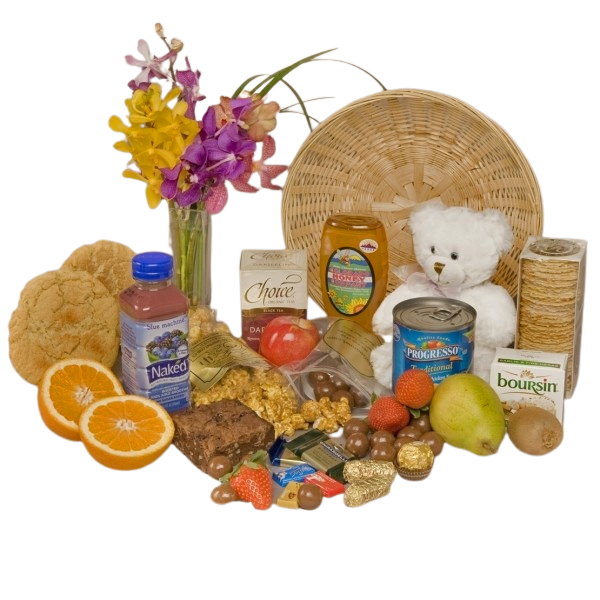 Get well Basket with Flowers