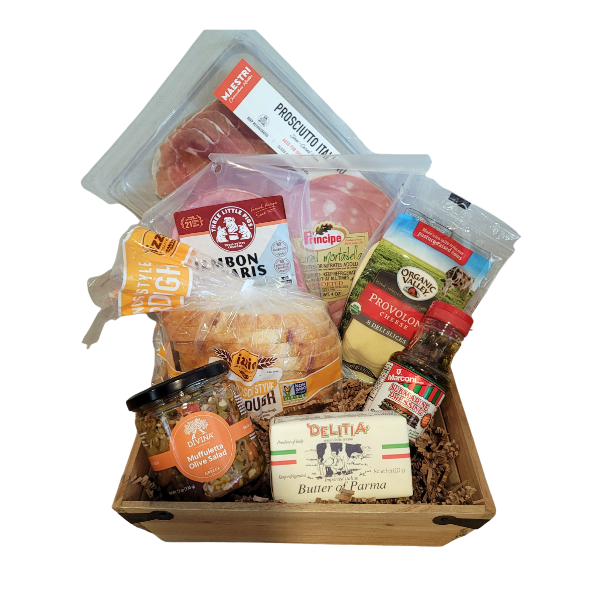 the Muffuletta Sandwich basket with a Colorado twist !