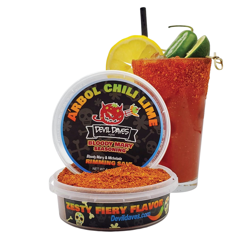 Devil Daves Bloody Mary Rimmer & Seasoning | Arbol Chili Lime 128 Grams