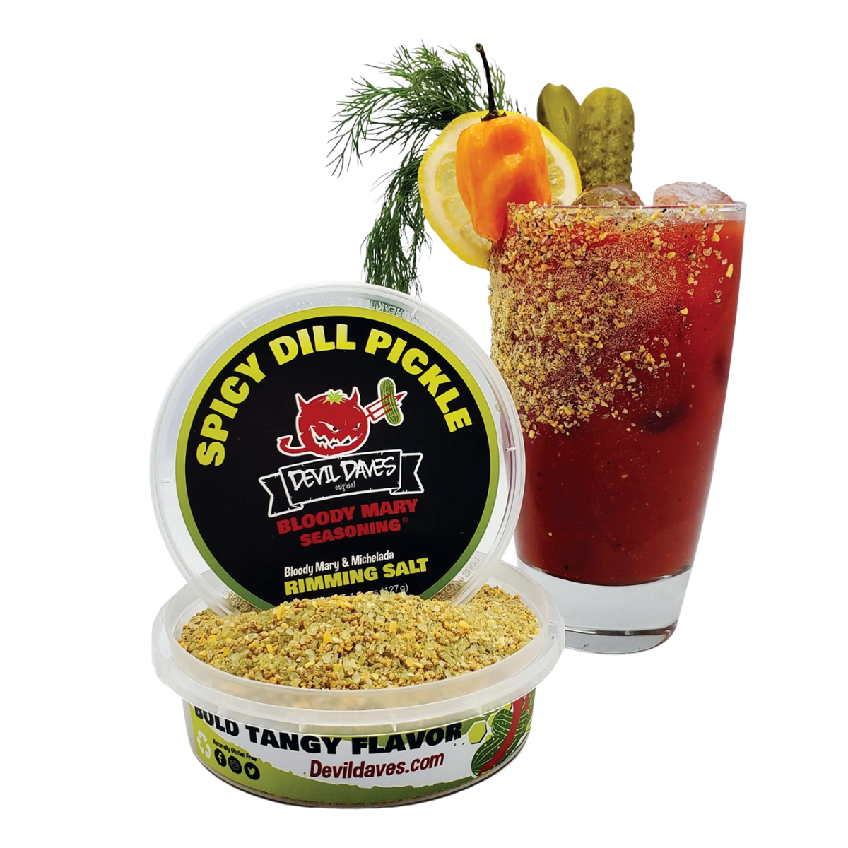 Bloody Mary Rimmer & Seasoning | Spicy Dill Pickle 128 Grams